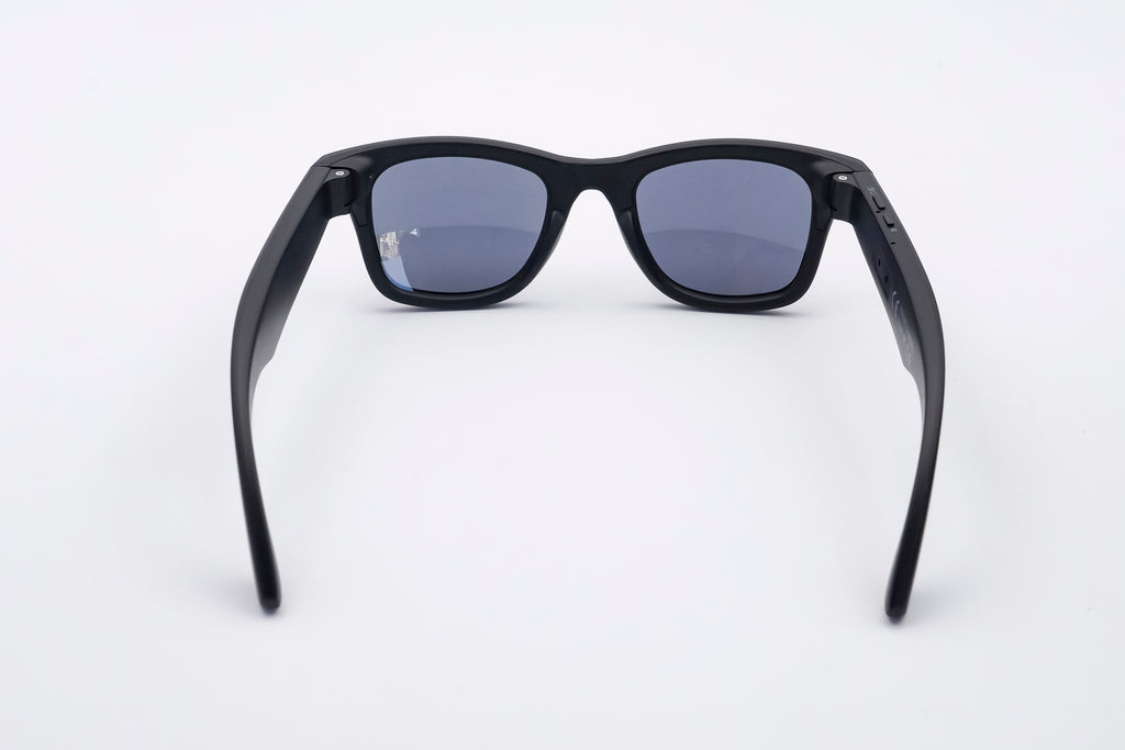 POV One smart sunglasses shown on model in lifestyle setting