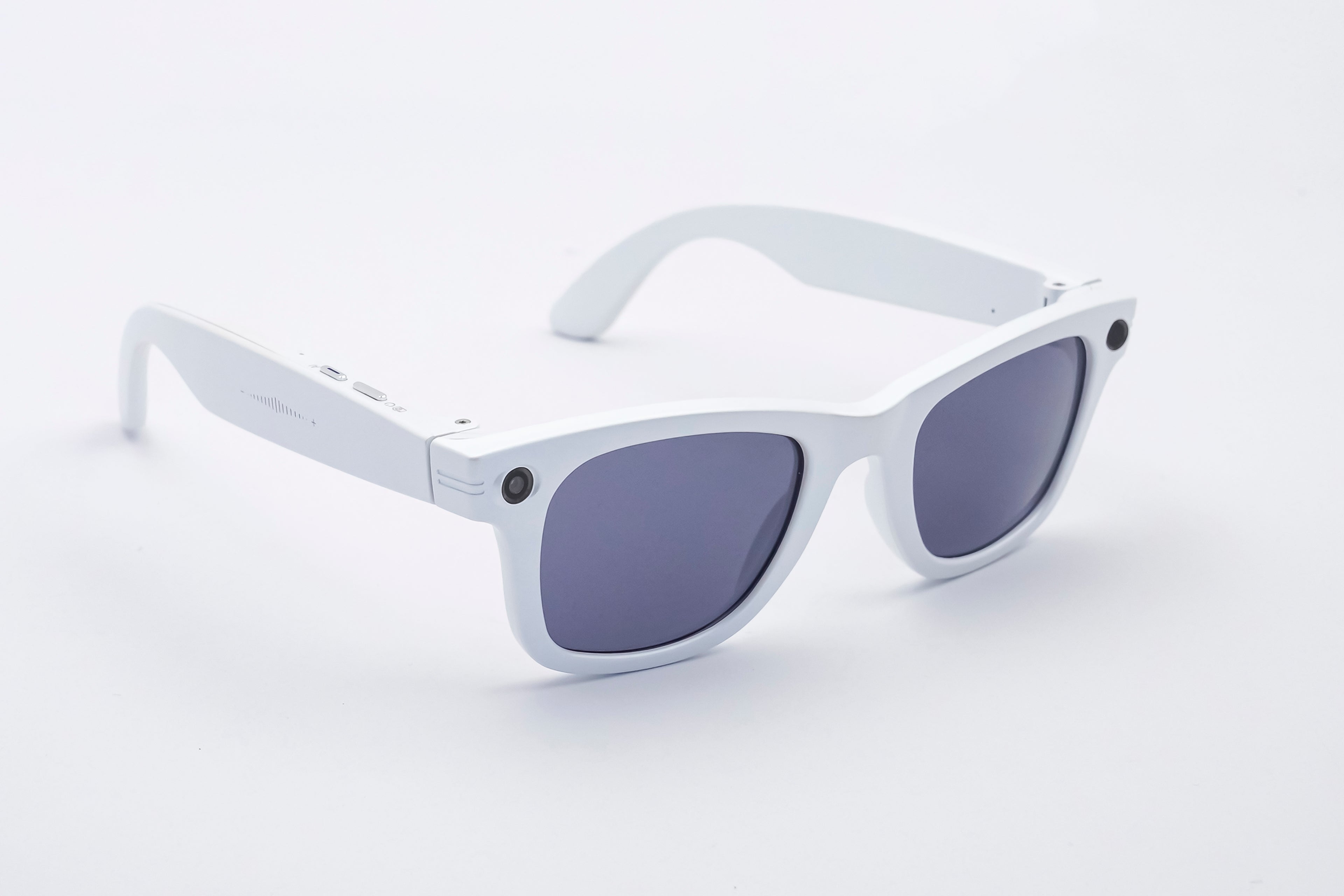 POV One smart sunglasses lifestyle image — outdoor cafe
